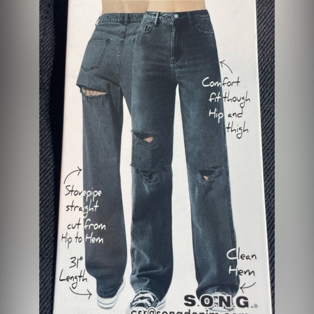 (Q) S.O.N.G 90s BOYFRIEND JEAN SIZE 9/29 - Picture 1 of 11